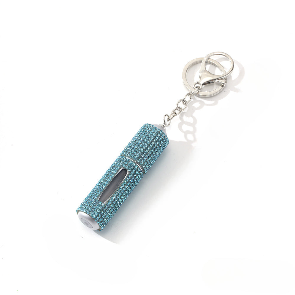 Wholesale Diamond-studded Creative Perfume Bottle Keychain